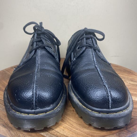 Dr Martens Marchant Mens Size 11 Black Yellow Low Top Oxfords Shoes AW004 - Picture 4 of 11